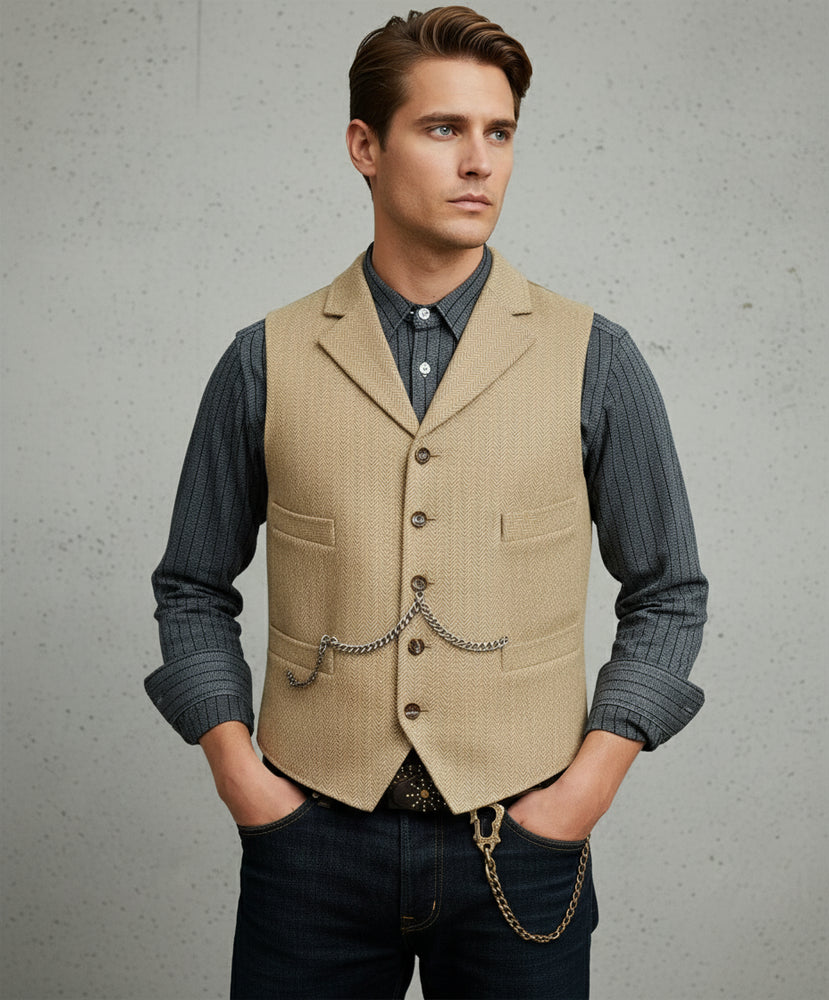 Herren Lederhose Weste