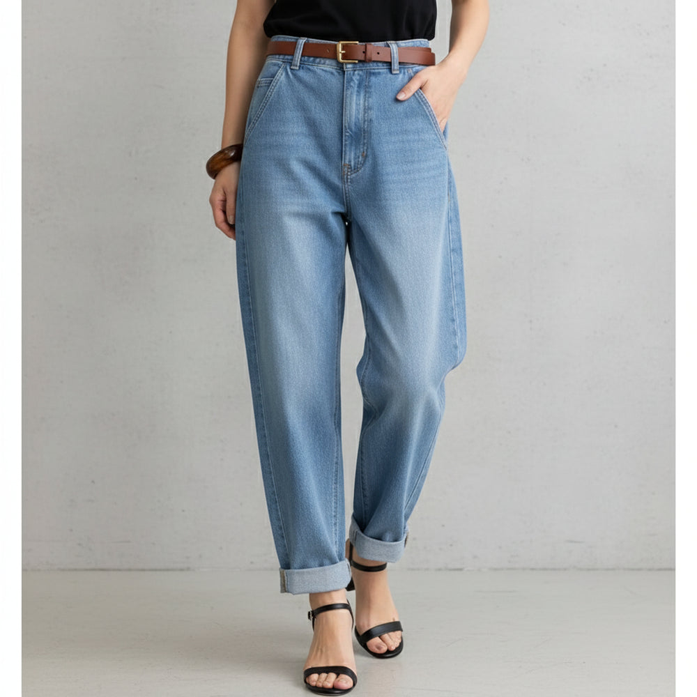 Weite Damen Jeans Straight Fit