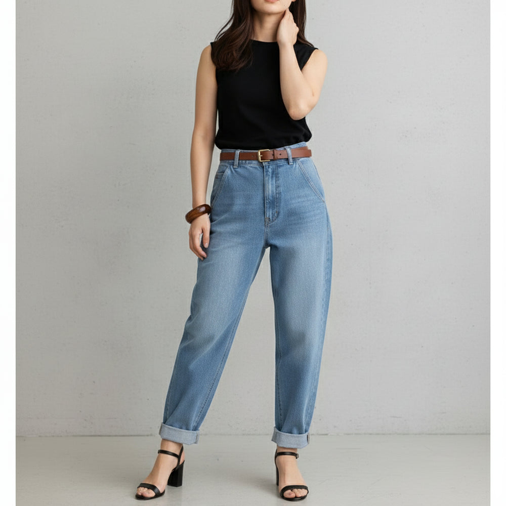 Weite Damen Jeans Straight Fit