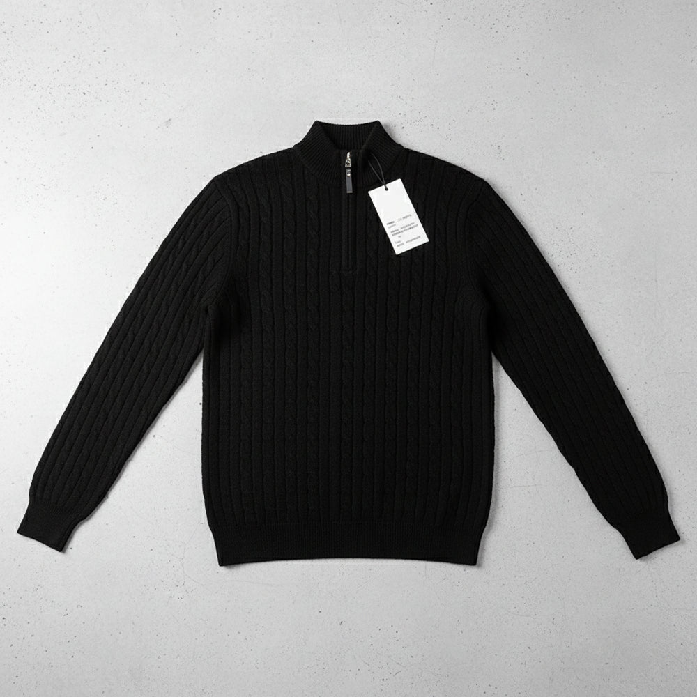 Herren Strickpullover Troyer | Slim Fit | Winter