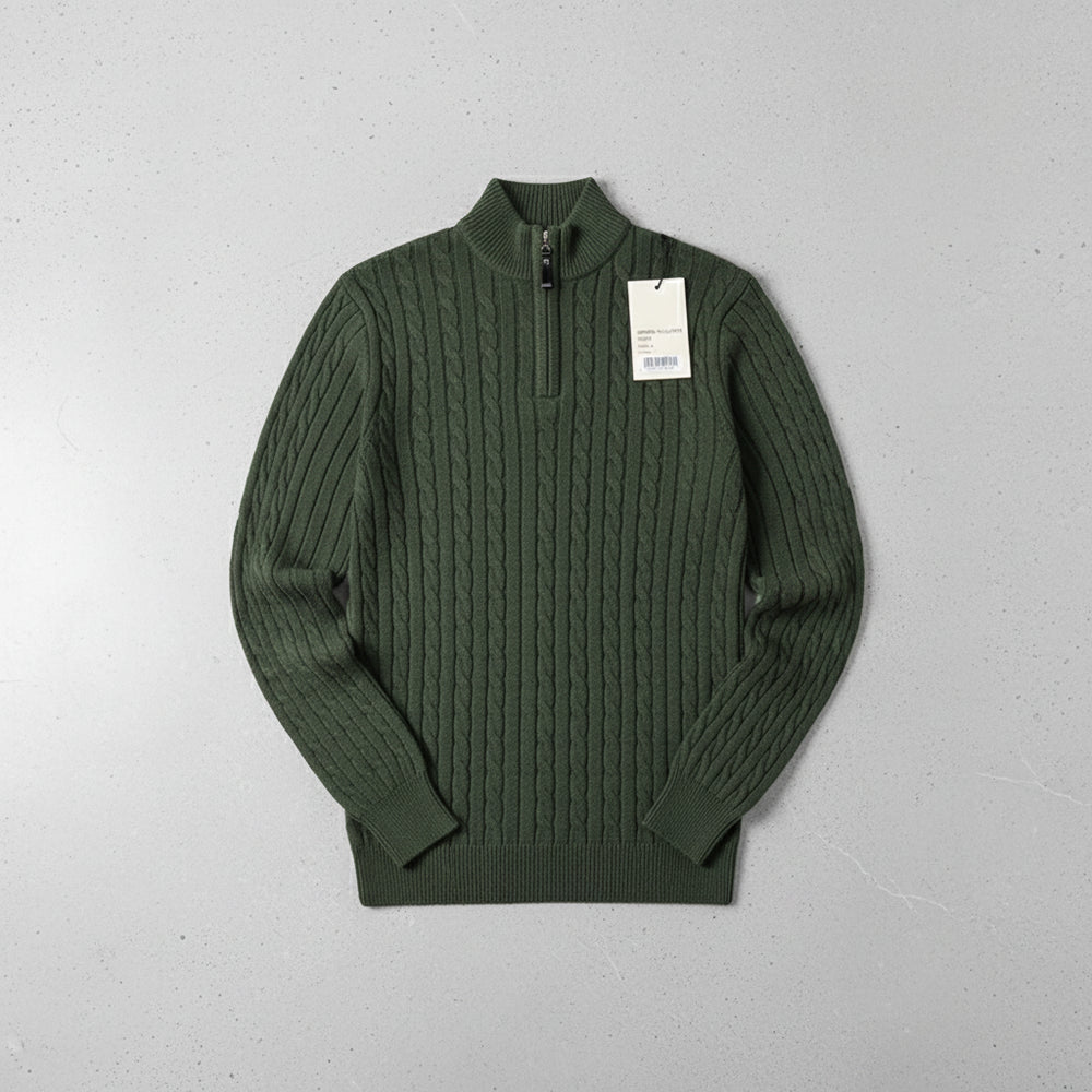 Herren Strickpullover Troyer | Slim Fit | Winter