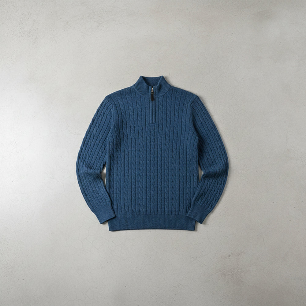 Herren Strickpullover Troyer | Slim Fit | Winter