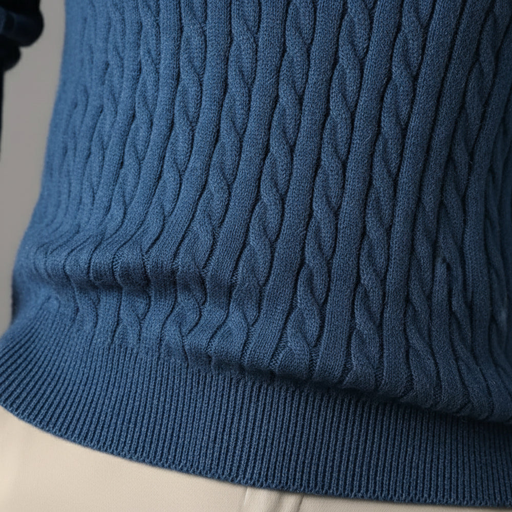 Herren Strickpullover Troyer | Slim Fit | Winter