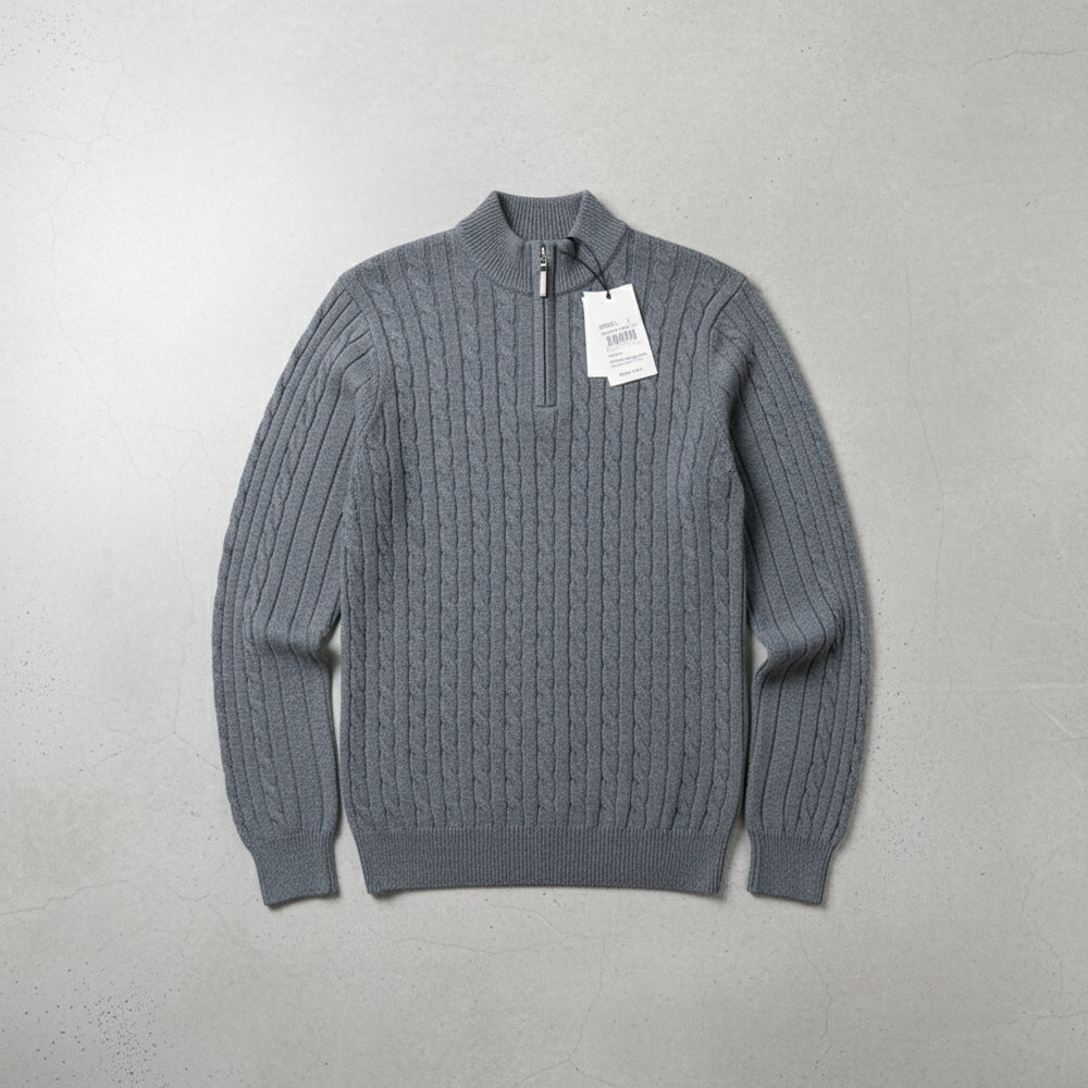 Herren Strickpullover Troyer | Slim Fit | Winter