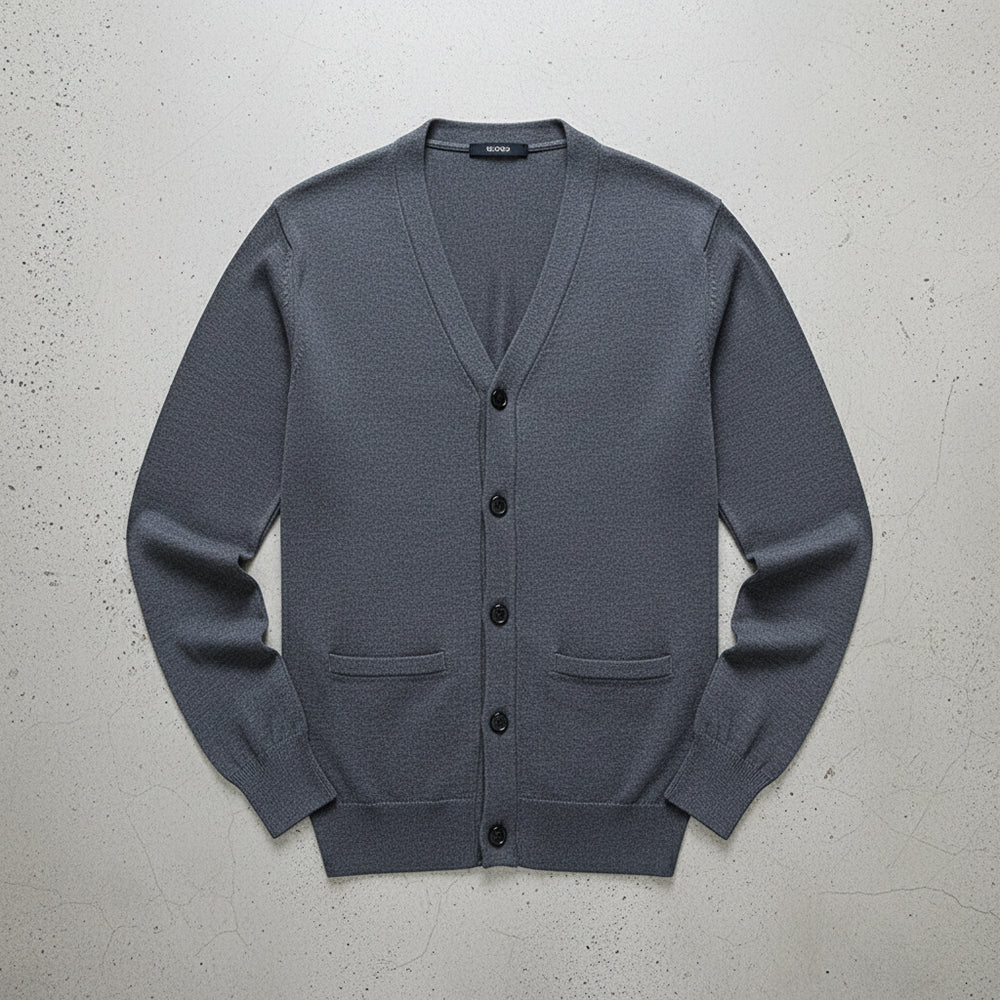 Lässiger Herren Cardigan Slim Fit V-Ausschnitt | Herbst/Winter