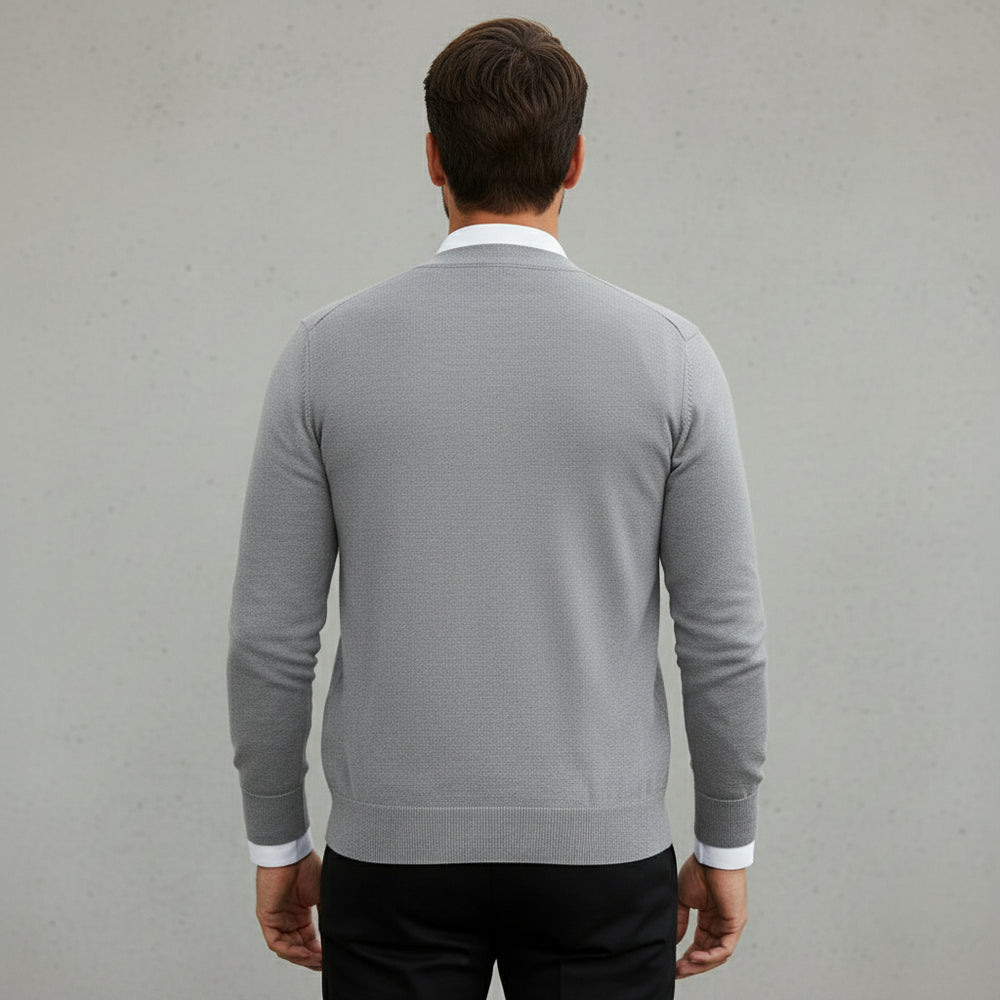 Lässiger Herren Cardigan Slim Fit V-Ausschnitt | Herbst/Winter