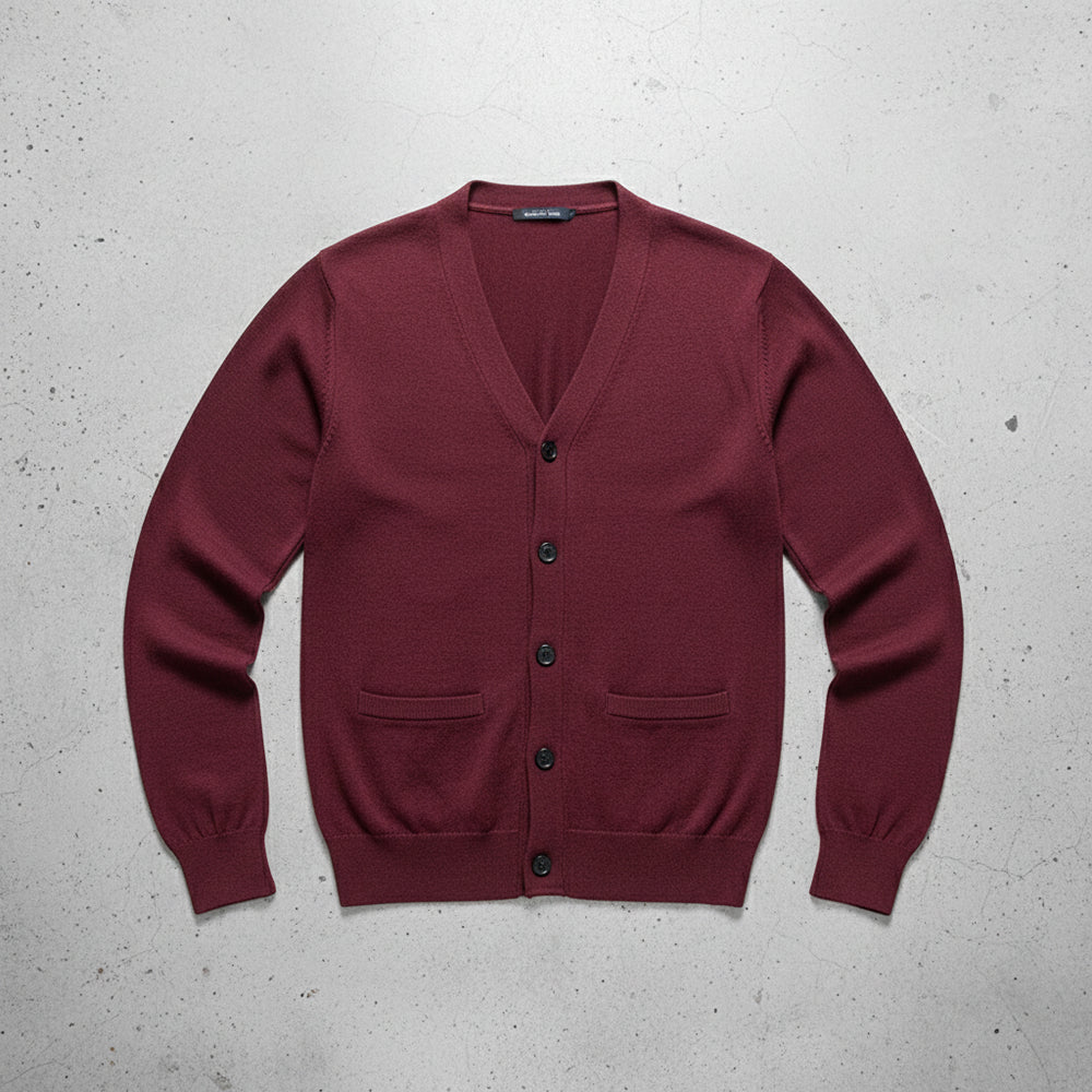 Lässiger Herren Cardigan Slim Fit V-Ausschnitt | Herbst/Winter