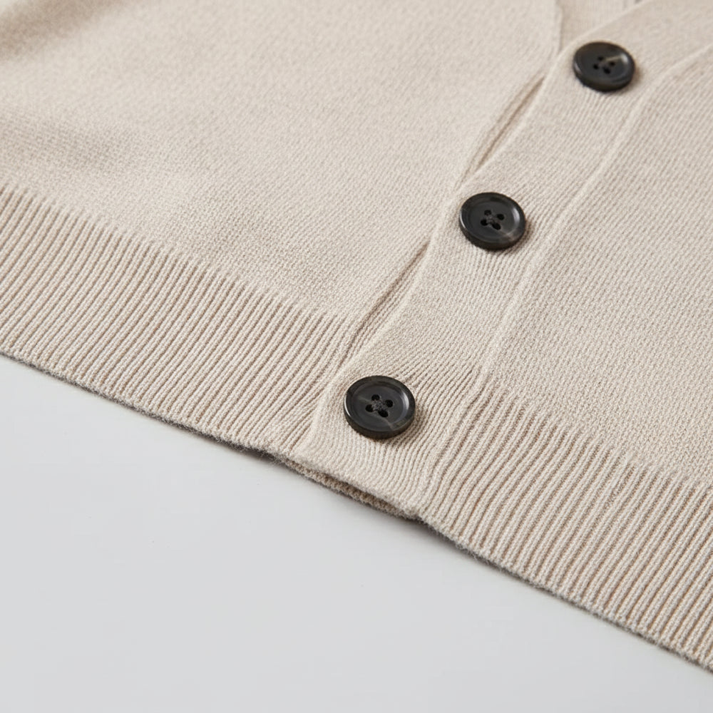 Lässiger Herren Cardigan Slim Fit V-Ausschnitt | Herbst/Winter