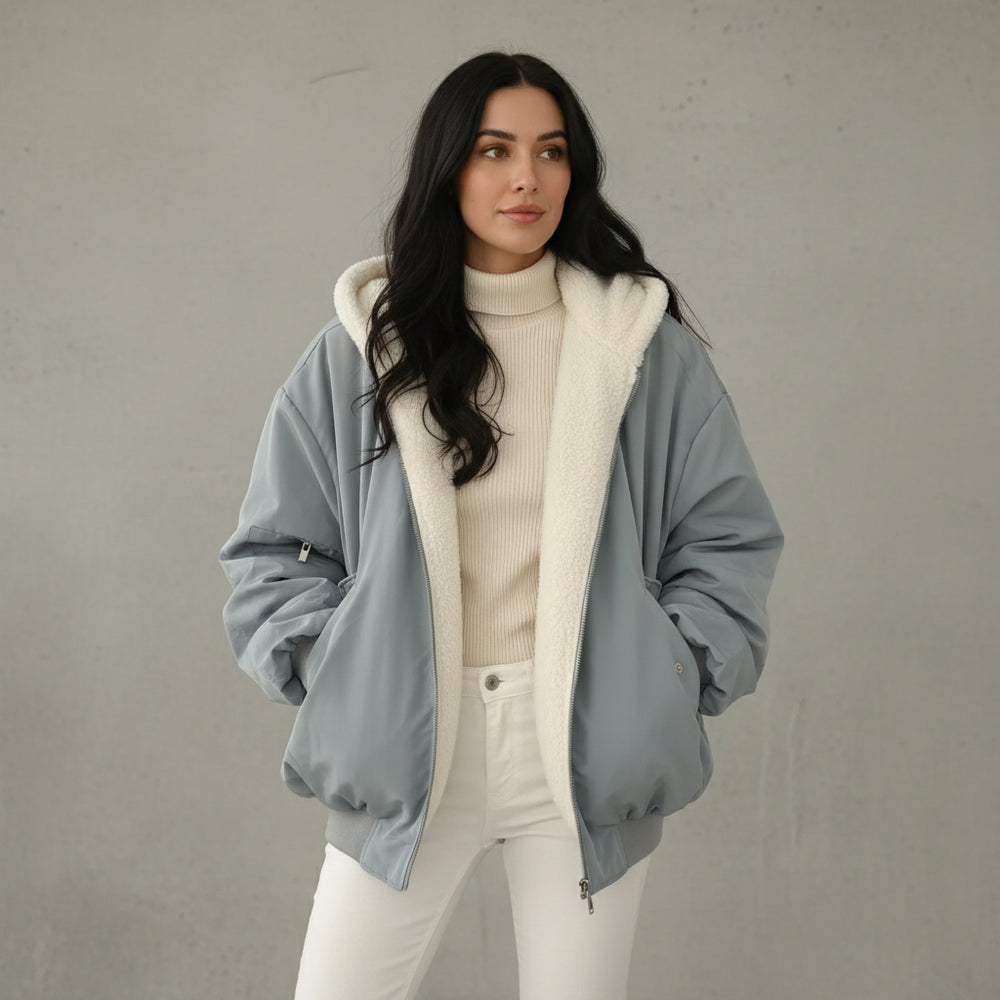 Damen Winterjacke warm | Wendbar & Kapuze