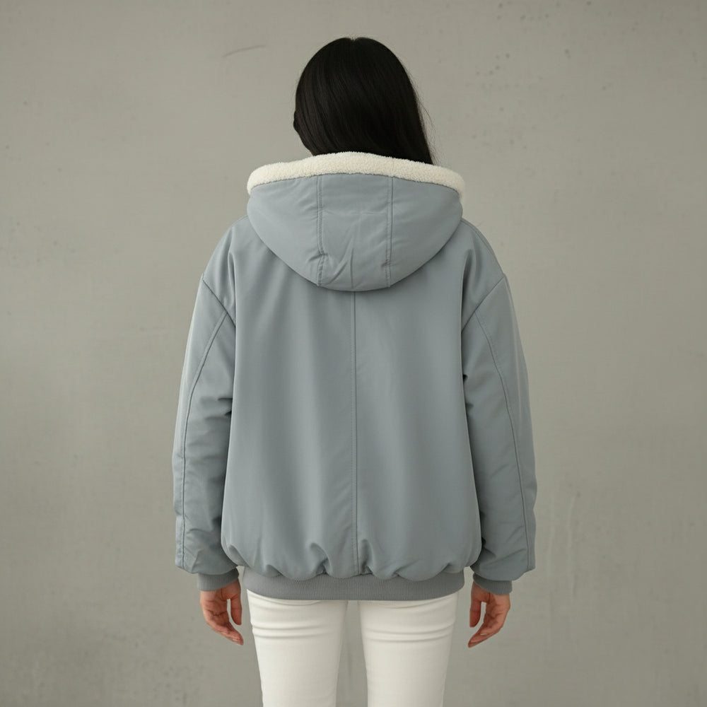 Damen Winterjacke warm | Wendbar & Kapuze