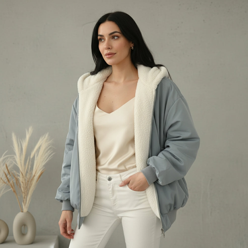 Damen Winterjacke warm | Wendbar & Kapuze