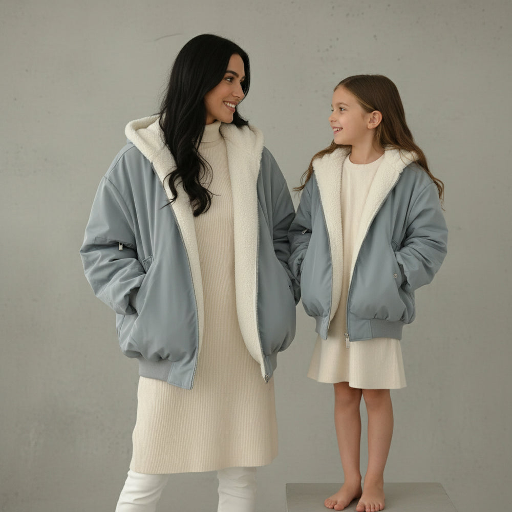 Damen Winterjacke warm | Wendbar & Kapuze