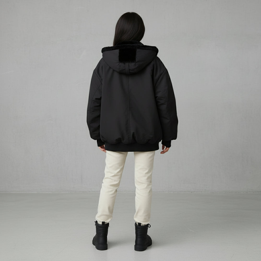 Damen Winterjacke warm | Wendbar & Kapuze