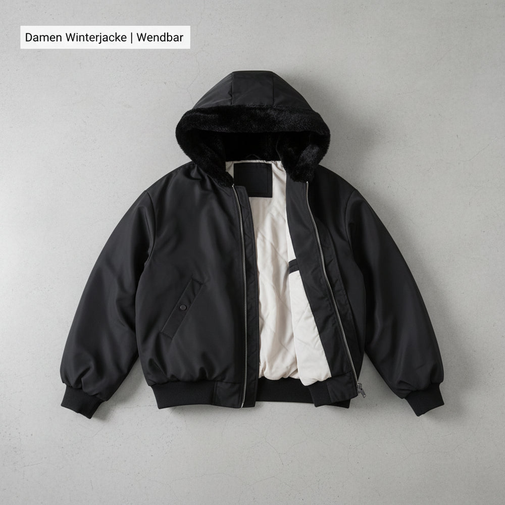 Damen Winterjacke warm | Wendbar & Kapuze