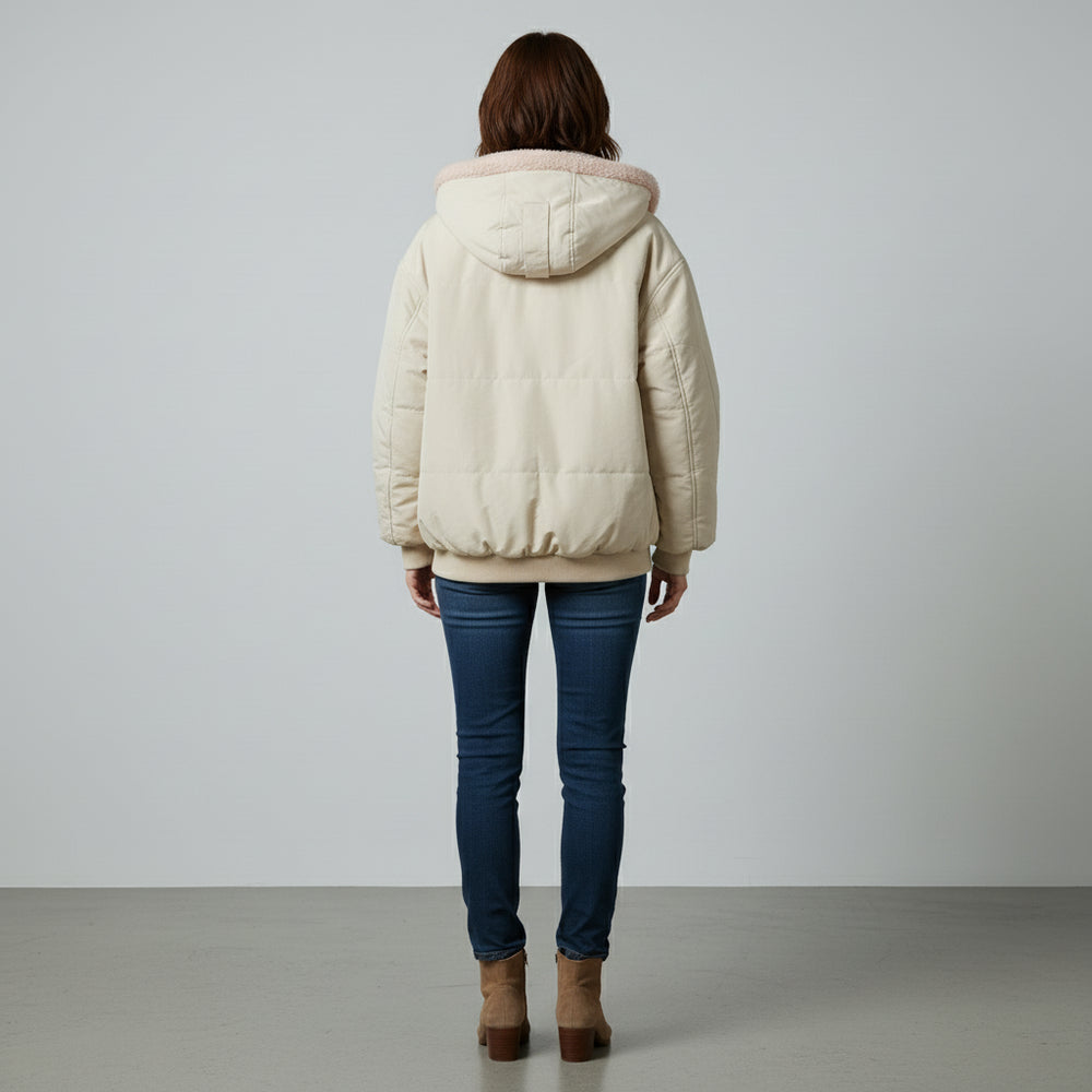 Damen Winterjacke warm | Wendbar & Kapuze