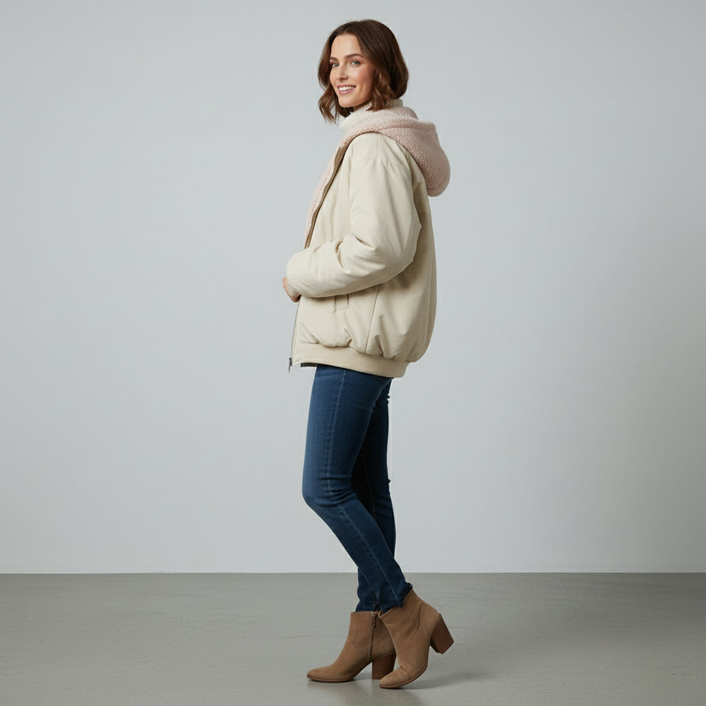 Damen Winterjacke warm | Wendbar & Kapuze