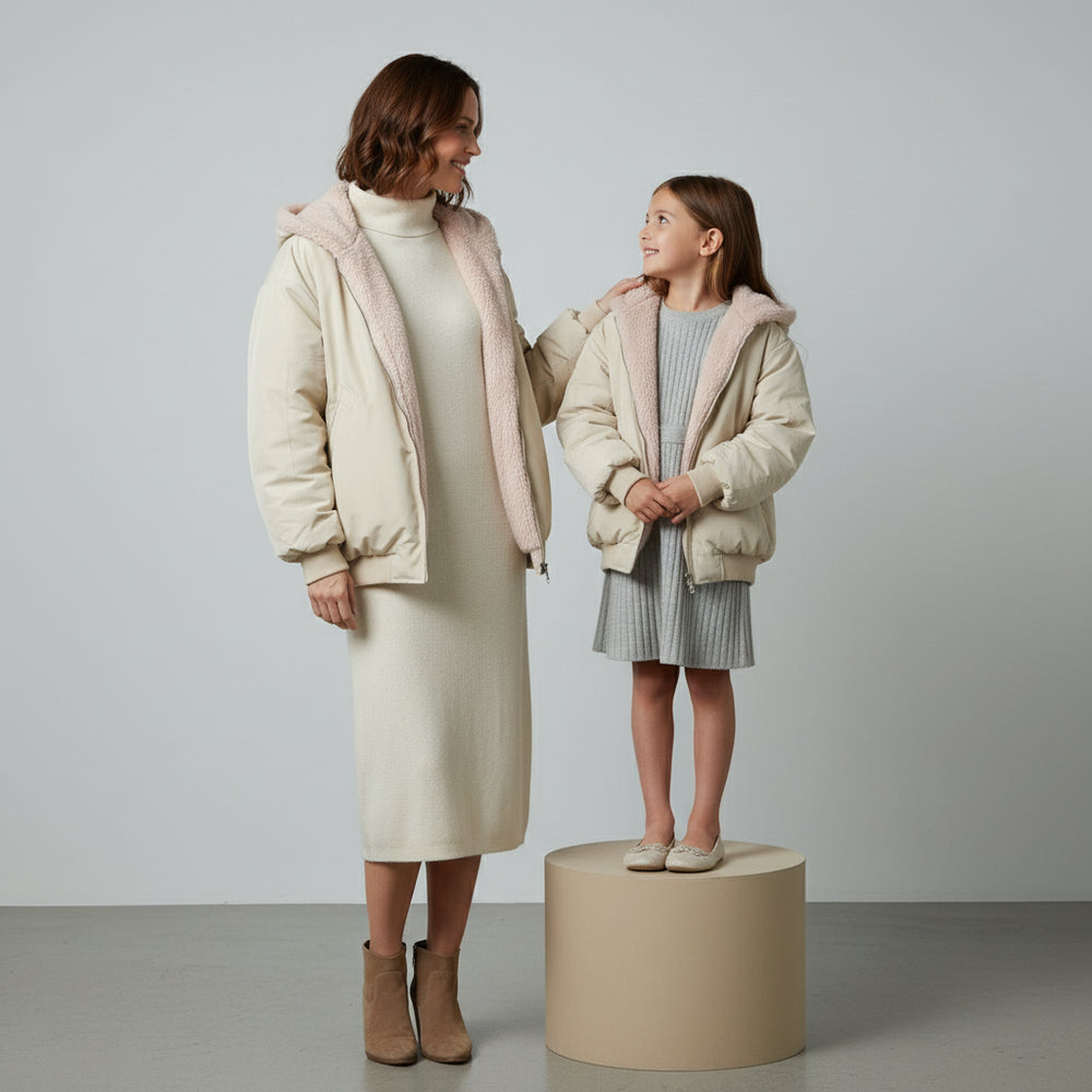 Damen Winterjacke warm | Wendbar & Kapuze