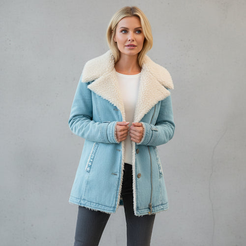 Warmer Damen Parka mit Plüsch Revers | Winter