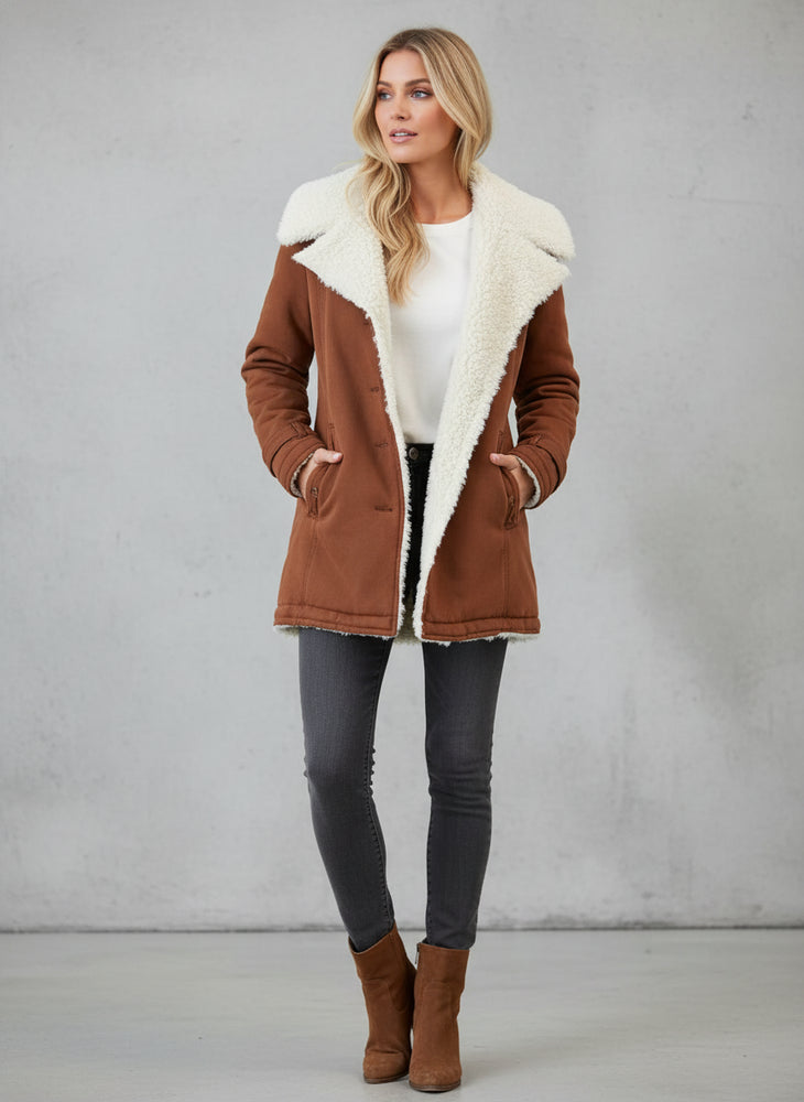 Warmer Damen Parka mit Plüsch Revers | Winter