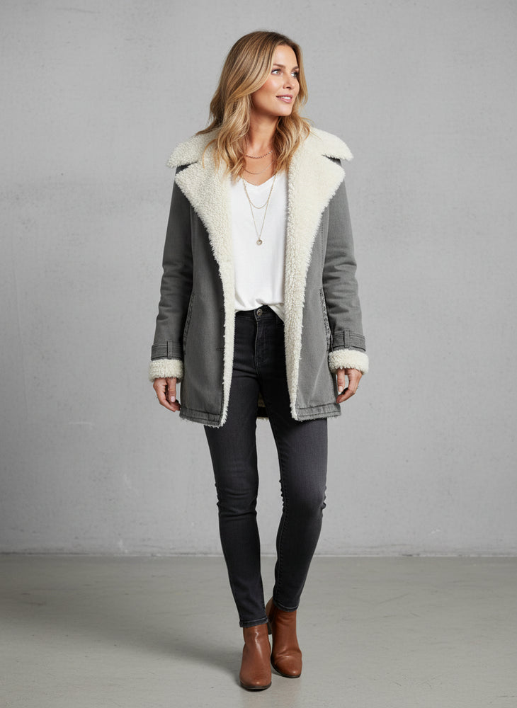 Warmer Damen Parka mit Plüsch Revers | Winter