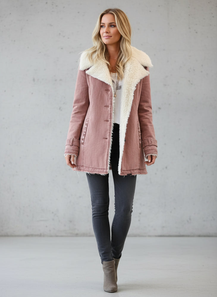 Warmer Damen Parka mit Plüsch Revers | Winter