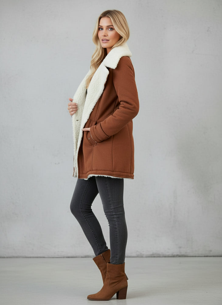 Warmer Damen Parka mit Plüsch Revers | Winter