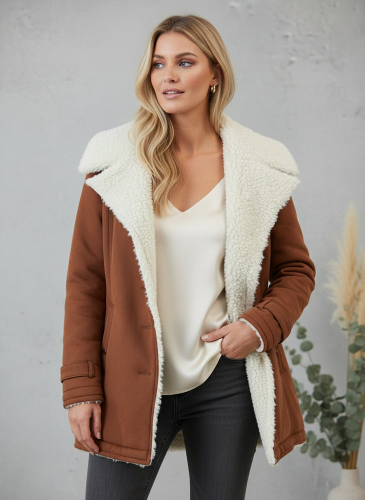 Warmer Damen Parka mit Plüsch Revers | Winter