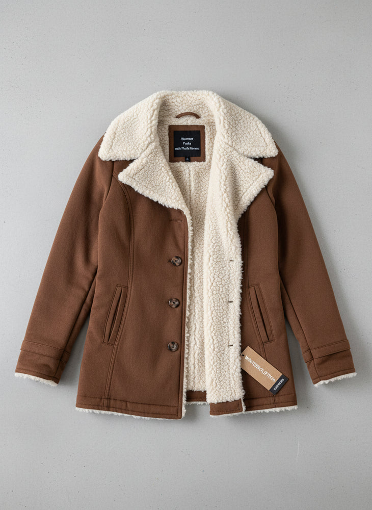 Warmer Damen Parka mit Plüsch Revers | Winter