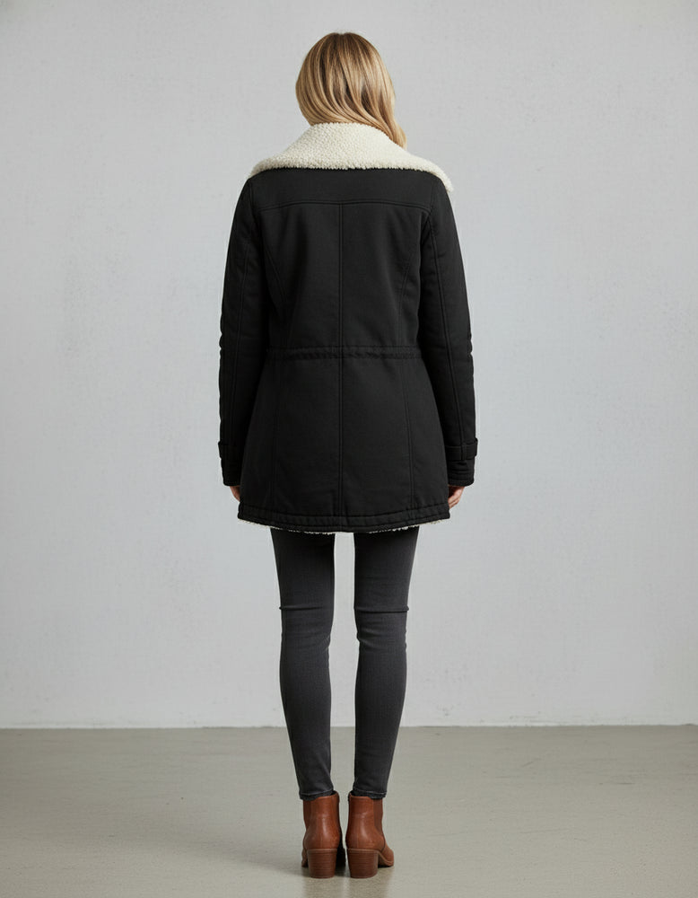 Warmer Damen Parka mit Plüsch Revers | Winter