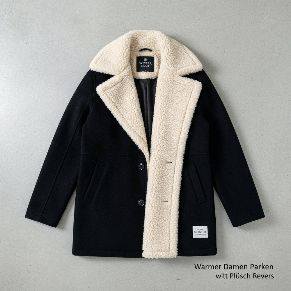 Warmer Damen Parka mit Plüsch Revers | Winter