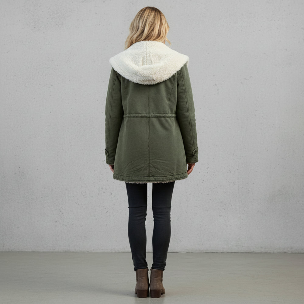 Warmer Damen Parka mit Plüsch Revers | Winter