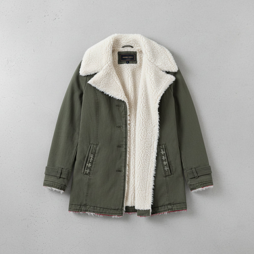 Warmer Damen Parka mit Plüsch Revers | Winter