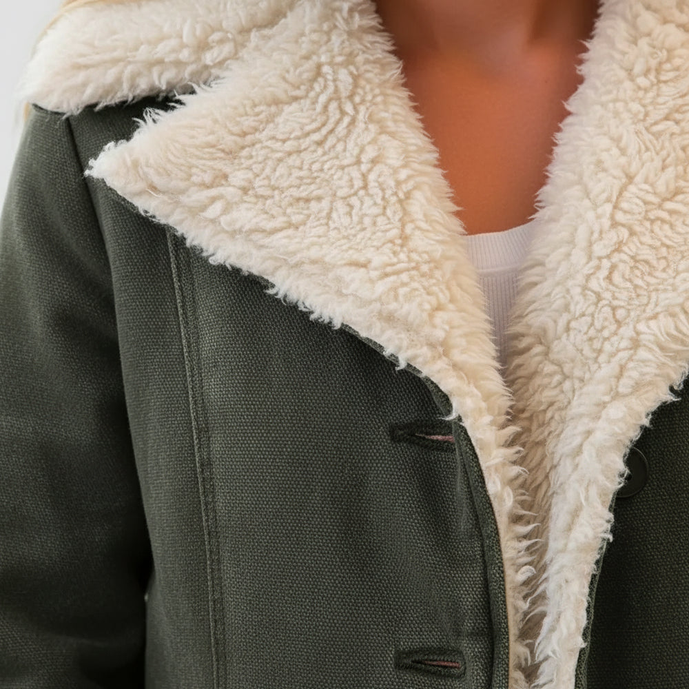 Warmer Damen Parka mit Plüsch Revers | Winter