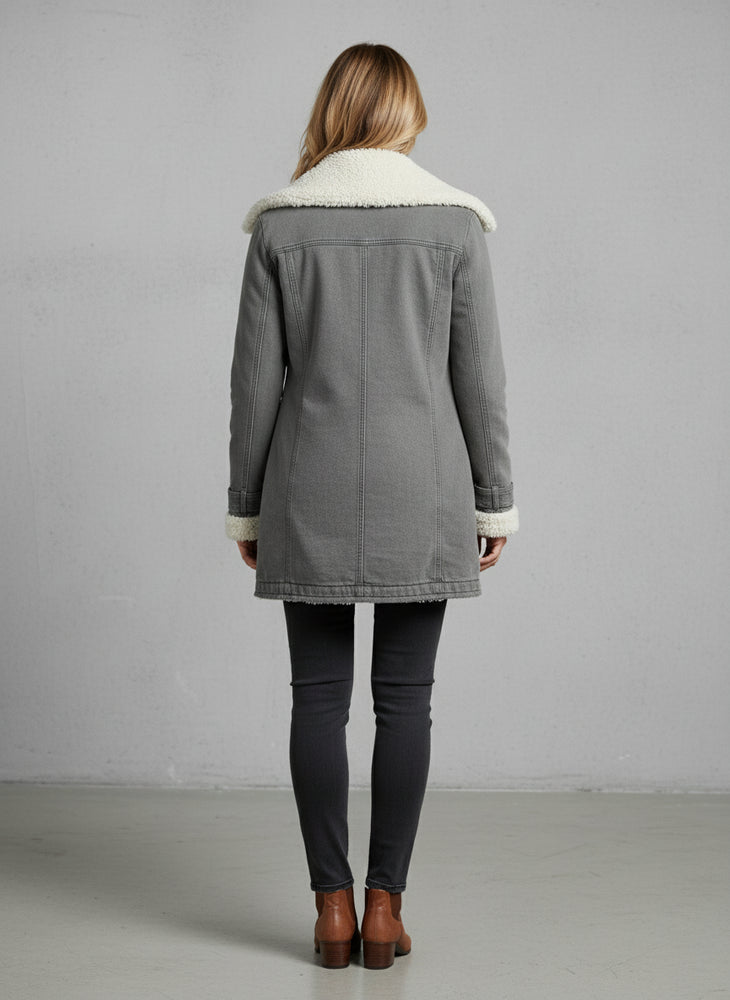 Warmer Damen Parka mit Plüsch Revers | Winter