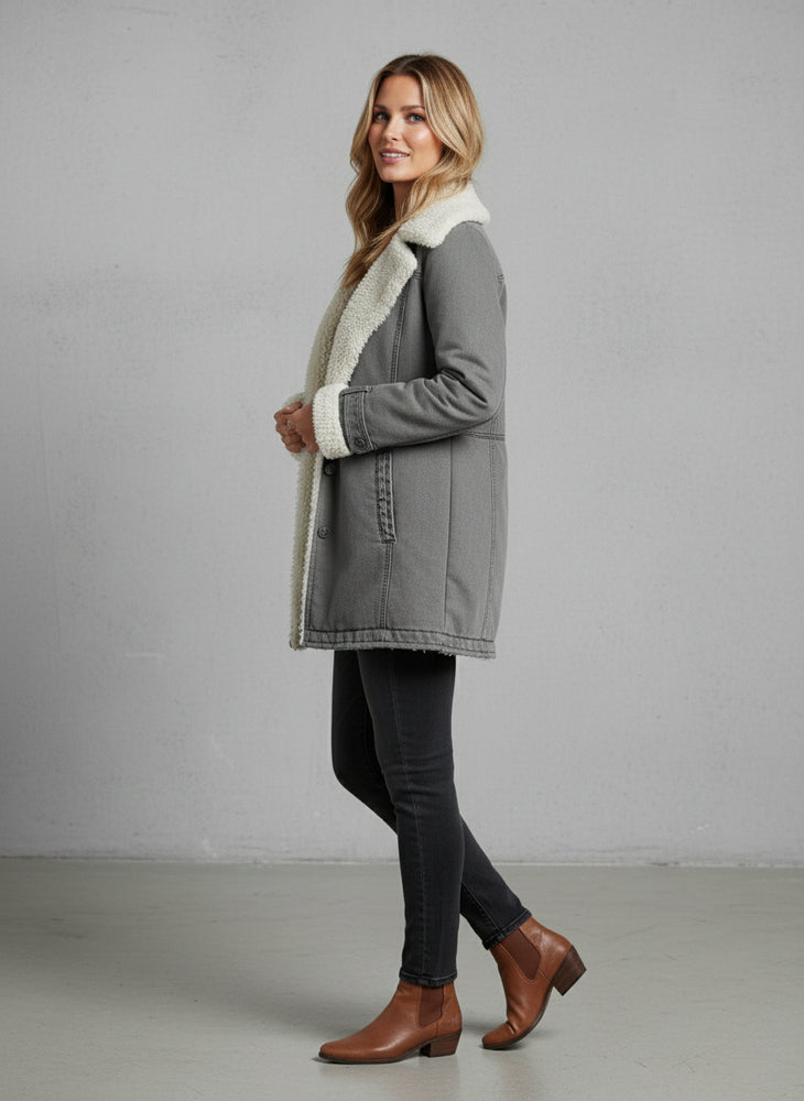 Warmer Damen Parka mit Plüsch Revers | Winter