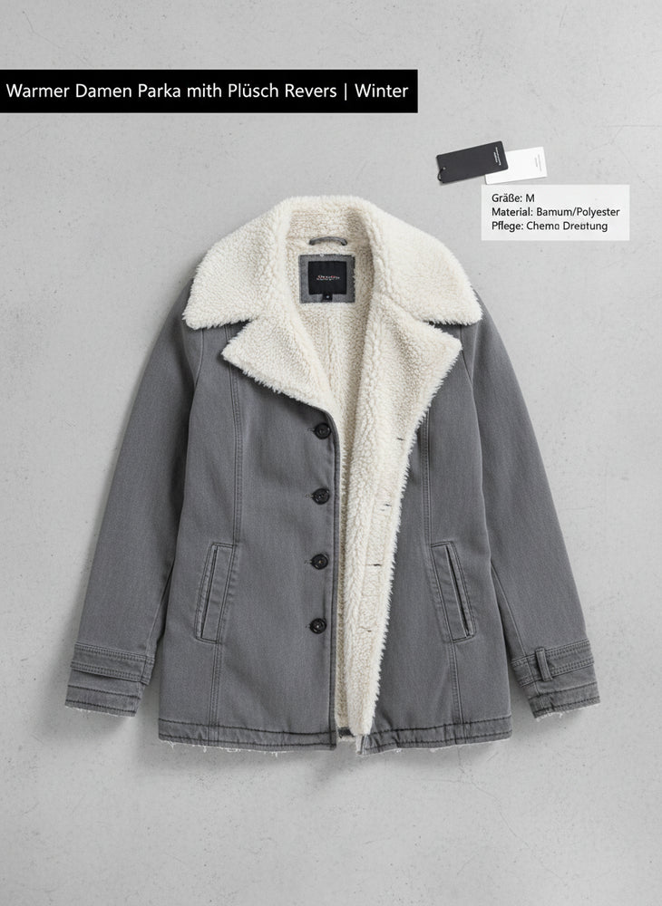Warmer Damen Parka mit Plüsch Revers | Winter