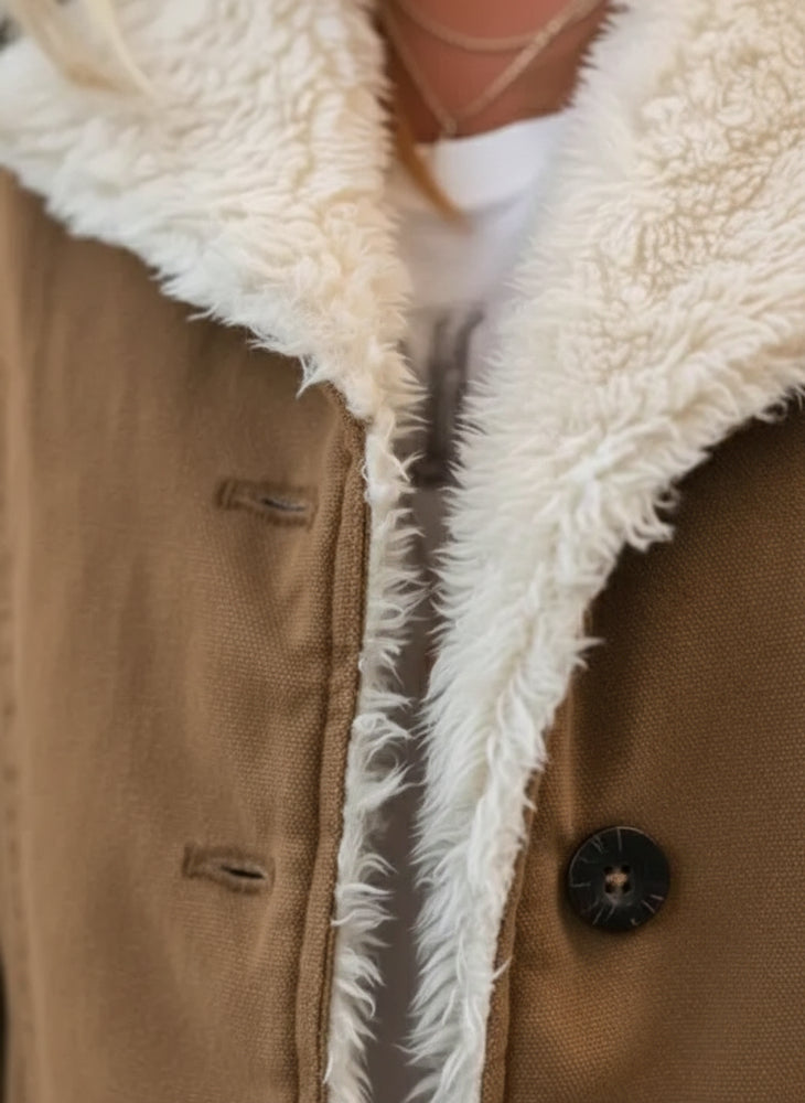 Warmer Damen Parka mit Plüsch Revers | Winter