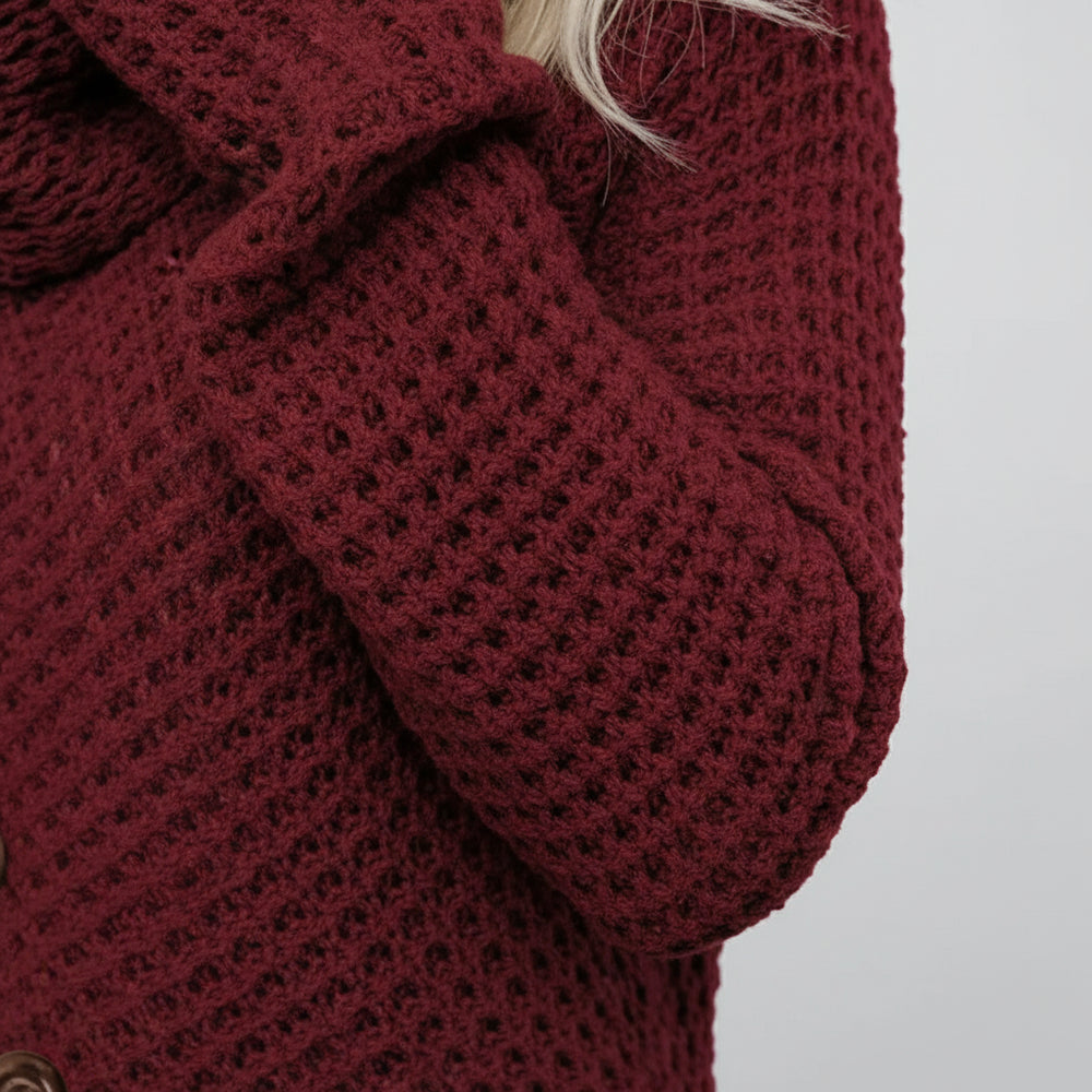 Damen Rollkragen Strickjacke | Oversize | Herbst Winter