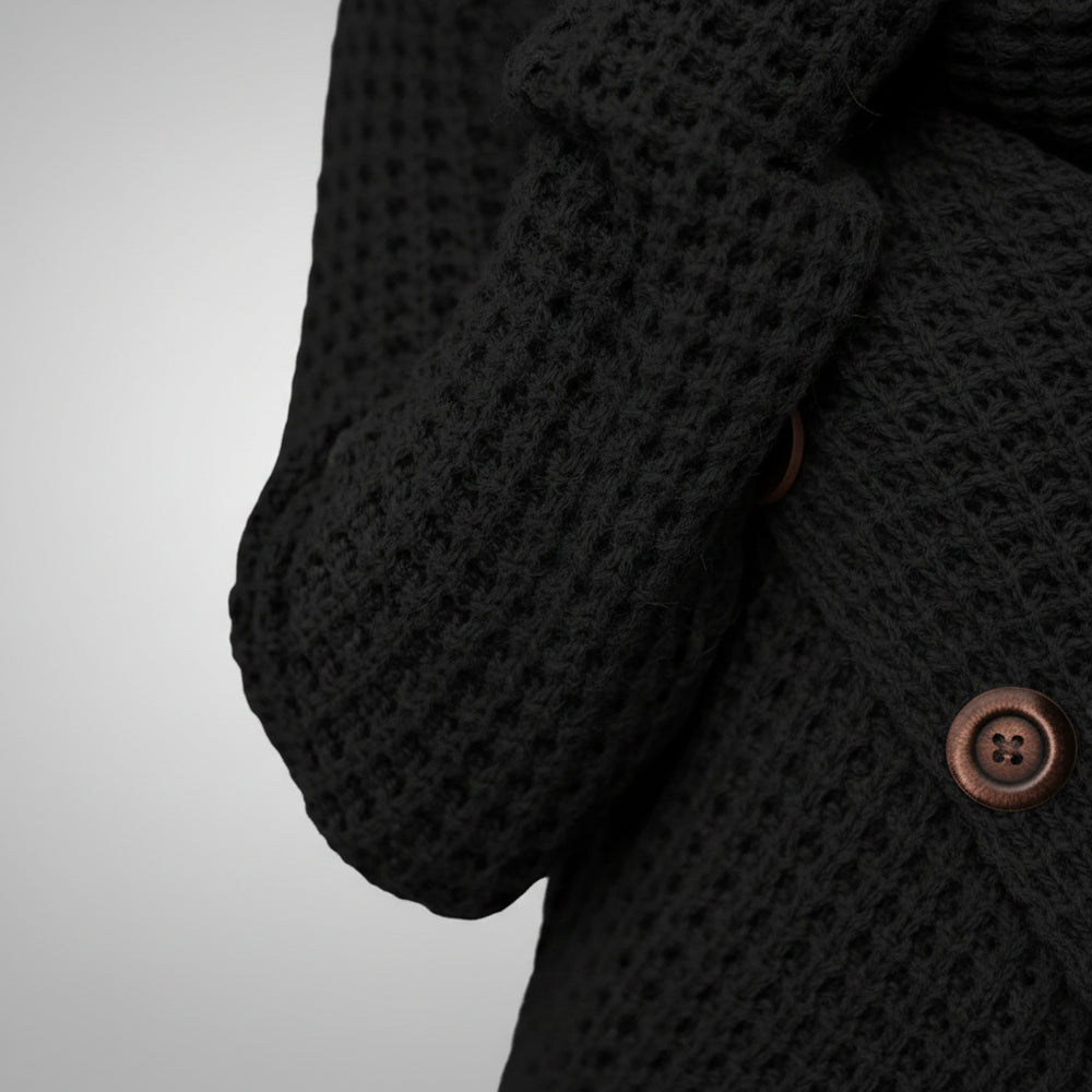 Damen Rollkragen Strickjacke | Oversize | Herbst Winter