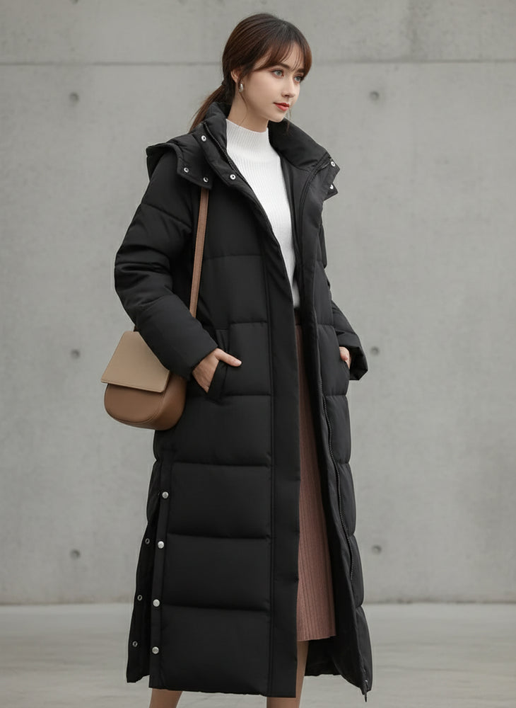 Warmer Damen Pufferjacke mit Kapuze | Winter