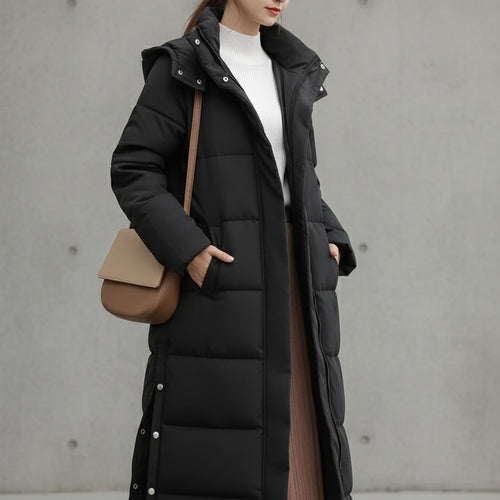 Warmer Damen Pufferjacke mit Kapuze | Winter