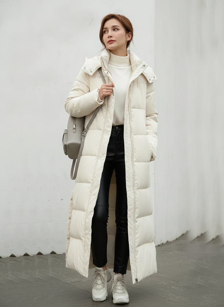 Warmer Damen Pufferjacke mit Kapuze | Winter