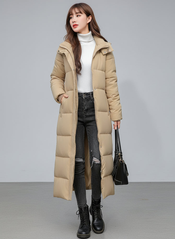 Warmer Damen Pufferjacke mit Kapuze | Winter