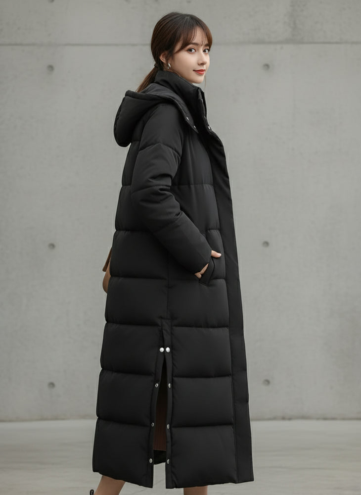 Warmer Damen Pufferjacke mit Kapuze | Winter