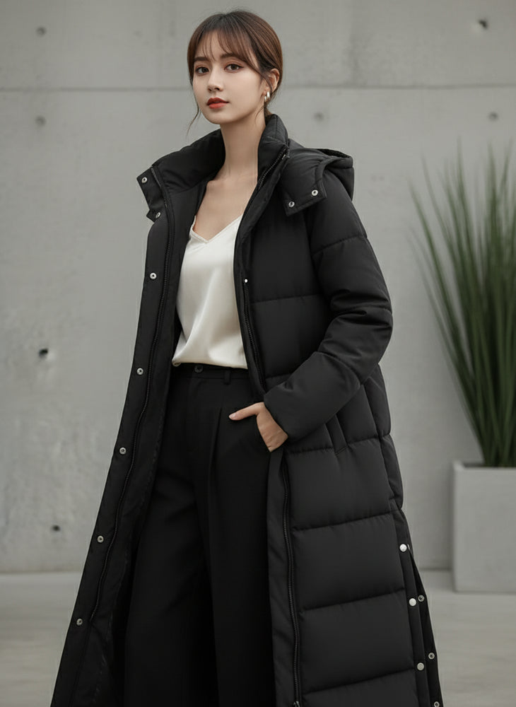 Warmer Damen Pufferjacke mit Kapuze | Winter