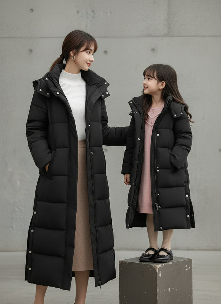 Warmer Damen Pufferjacke mit Kapuze | Winter