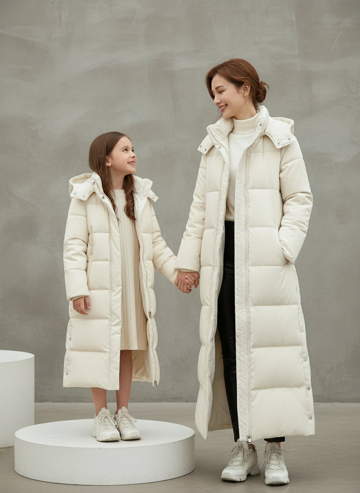 Warmer Damen Pufferjacke mit Kapuze | Winter