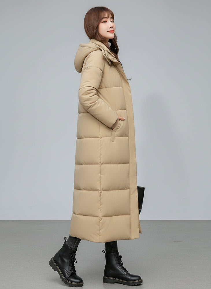 Warmer Damen Pufferjacke mit Kapuze | Winter