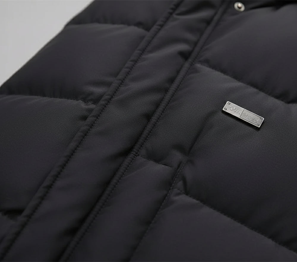 Damen Daunenjacke Slim Fit | Lang | Kapuze | Winter