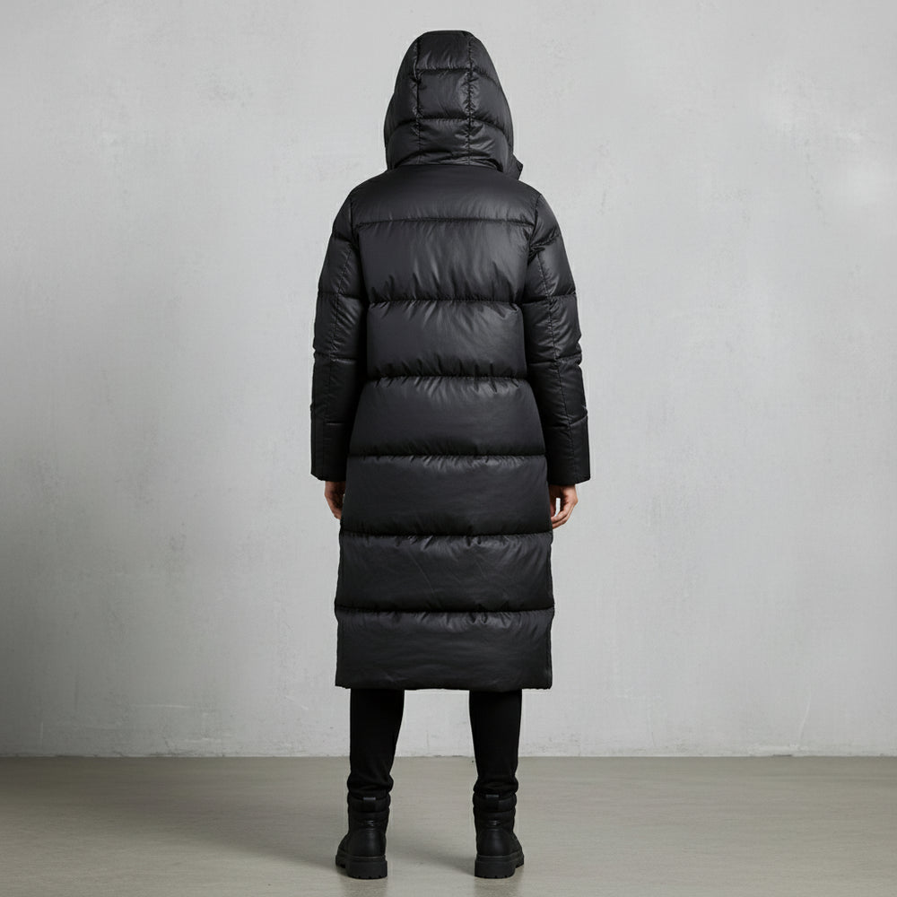 Warme Damen Pufferjacke mit Kapuze | Winter